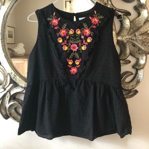 Black Swing Blouse cotton lining
